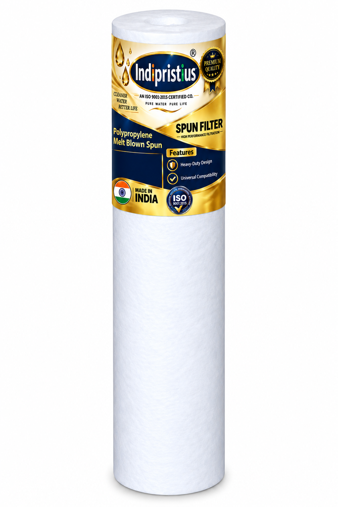 Indipristius Heavy Dotted 20 x 2.5 PP Spun Filter Cartridge 5 Micron, Spun Filter 20 inch Slim Size for pre Filter Commercial Size pp Spun